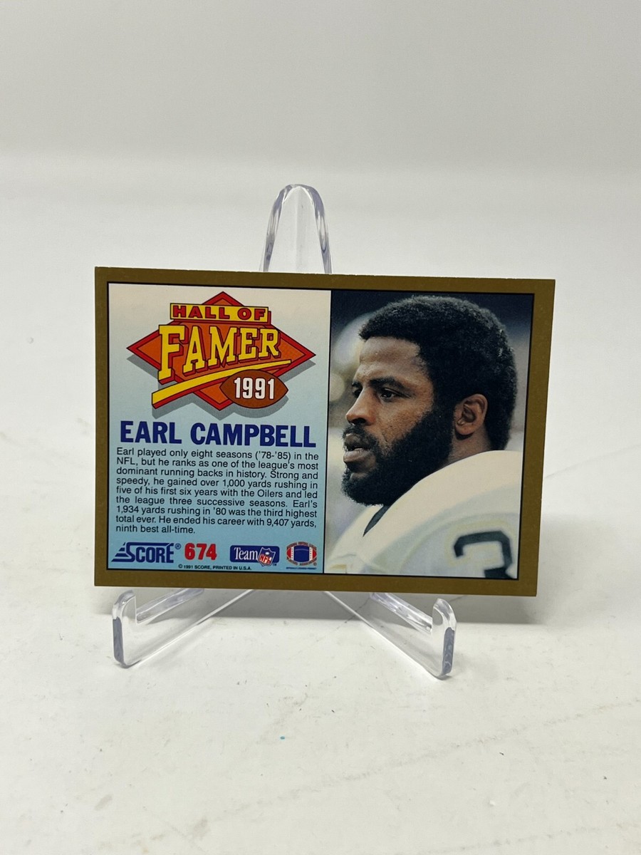 1991 Score Football Earl Campbell Hall Of Famer Card #674 | eBay