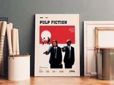 Pulp Fiction Vintage Dance Canvas Framed Art 12x16 in
