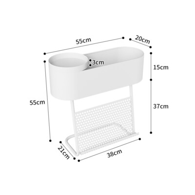 The bedroom is extremely narrow, and the bedside cabinet is mini storage rack