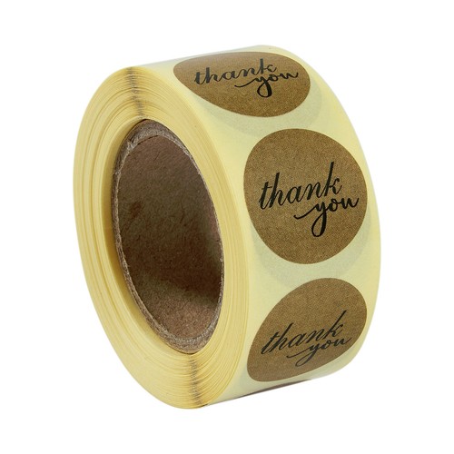 x100 Thank You Stickers For Your Purchase Business Labels Round Heart Wedding - Picture 62 of 73