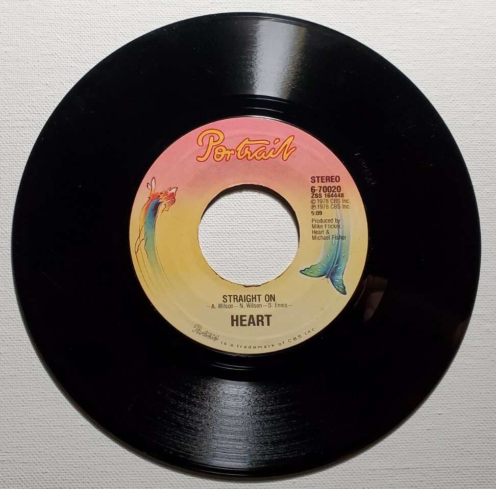 Heart - Straight On / Lighter Touch - Tested Vinyl 45 Rock Record Ann Wilson