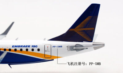 1:200 JC Wings Embraer ERJ-190 Passenger Airplane Diecast Plane