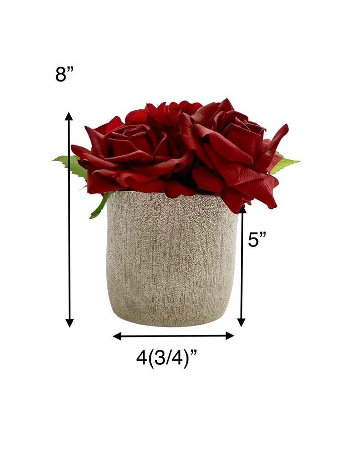 Flower Arrangment Faux Mixed Roses Real Touch Home Decor Gift - Image 2 of 4