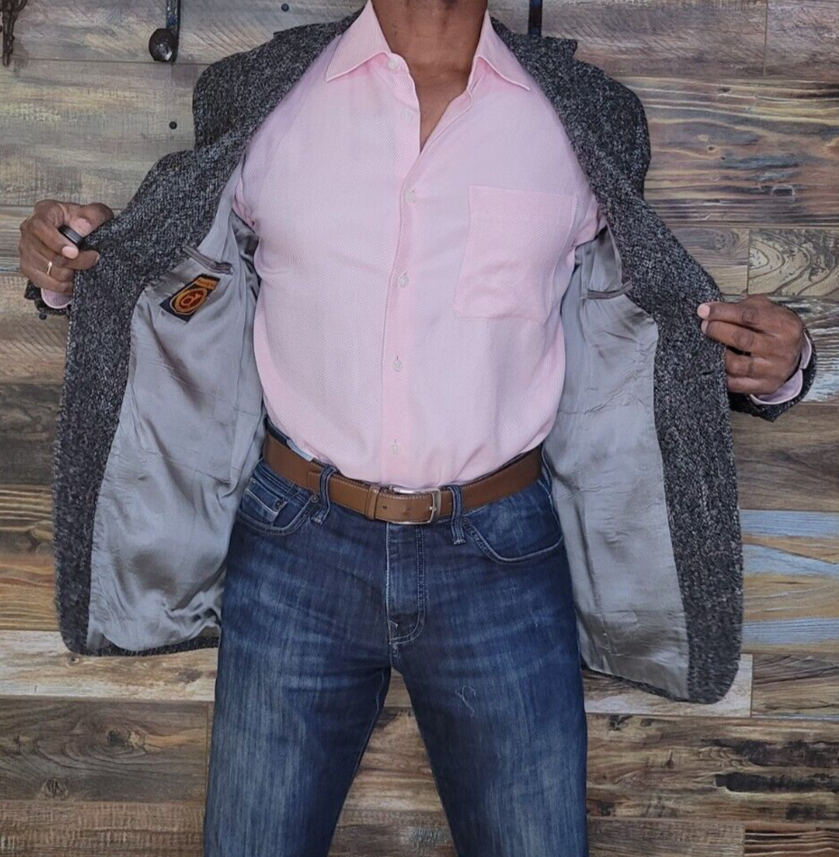 Vintage J. Riggins USA Wool Blend Gray Geometric Blazer Sport Jacket ...