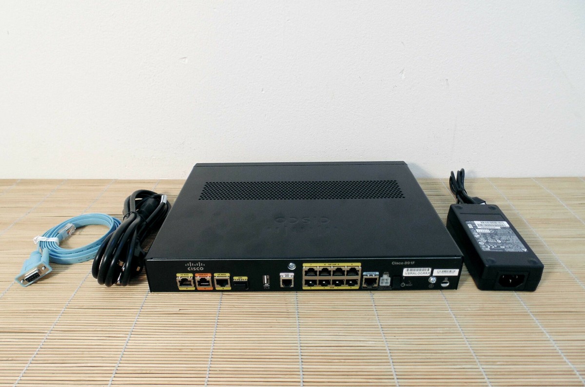 Cisco C891FJ-K9 Gigabit Ethernet security router with SFP labeled