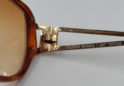 Vintage Lauren Michaels Brown Gold Oval Sunglasses Frames Only s-l1200.jpg main image 3