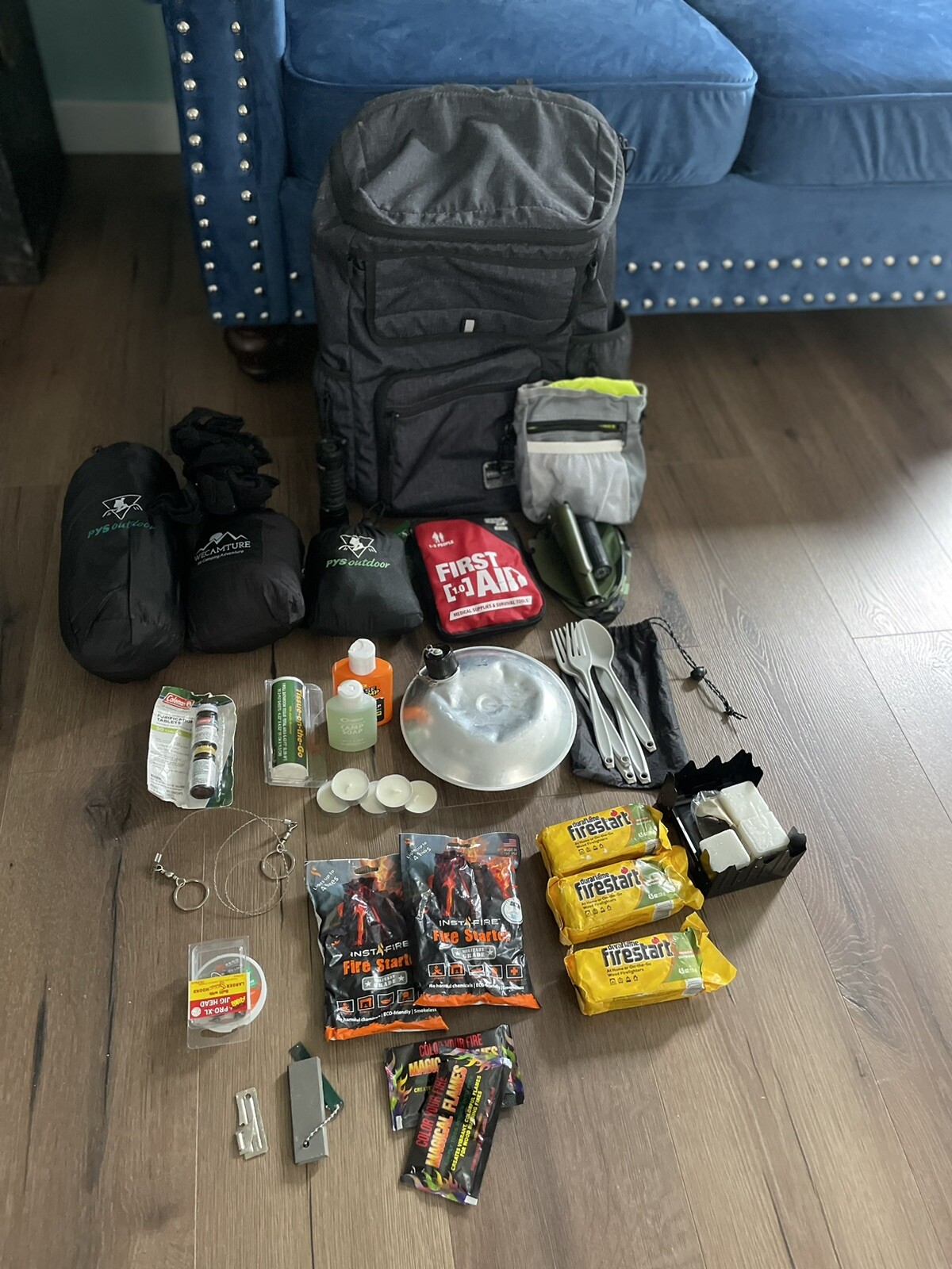 kit de supervivencia de emergencia mochila