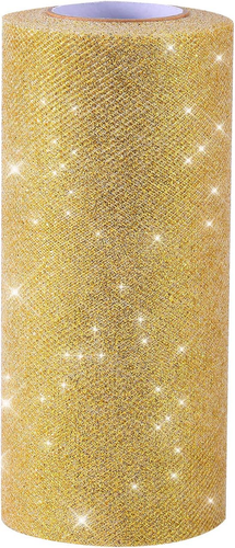 Glitter Tulle Roll Sparkling Tulle Ribbon Fabric Tulle Spool for Wedding Decorat