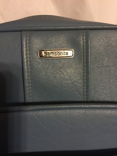 VTG SAMSONITE Shoulder Bag Tote Blue Luggage Carry On Messenger Retro Cool - Picture 11 of 12