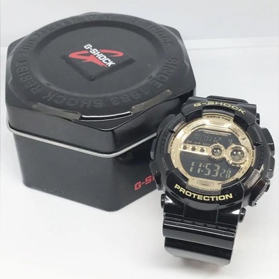 Casio G-Shock GD-100GB-1DR Schwarz Gold Herrenuhr, Top Zustand