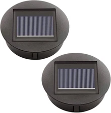 2Packs Replacement Parts, Waterproof Solar Light Tops, Decorative LED Solar Pane