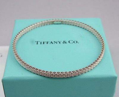 Tiffany & Co. 925 Sterling Silber Jonc Armband mit Box