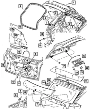 Genuine Mopar Rubber Bumper 5160254AA