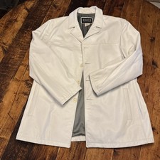Vintage Roots White Leather Jacket XXL