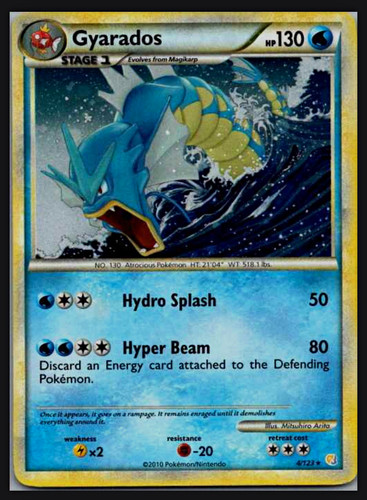 Pokemon TCG Gyarados heartgold soulsilver holo LP