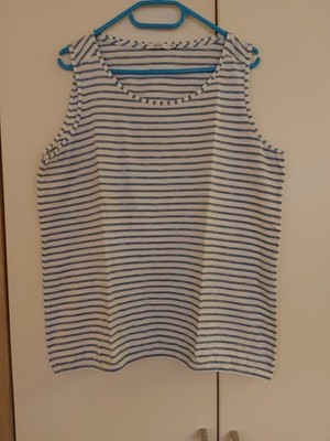 Cecil Damentop Größe XXL Weiß/Blau Gestreift Top Zustand