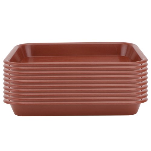 10 Pcs Plastic Flower Pot Base Plate Water Tray Flowerpot Square Planter Saucer