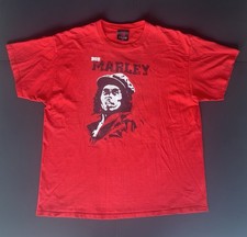 Bob Marley Zion Rootswear Vintage Y2K T Shirt XL Red 2001 Rasta