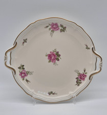 Rosenthal Chippendale Servierplatte Teller mit Goldrand und Rosendekor gebraucht