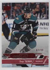 2018-19 Upper Deck Overtime Rookies Red Foil 67/99 Troy Terry #165 r9d