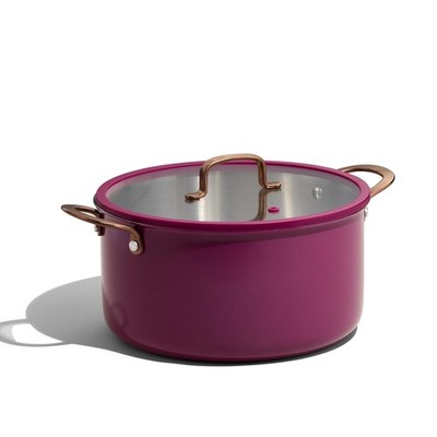 CAROTE 8QT Full Clad Tri Ply Stainless Steel Stock Pot with Lid, Kitchen Stoc...