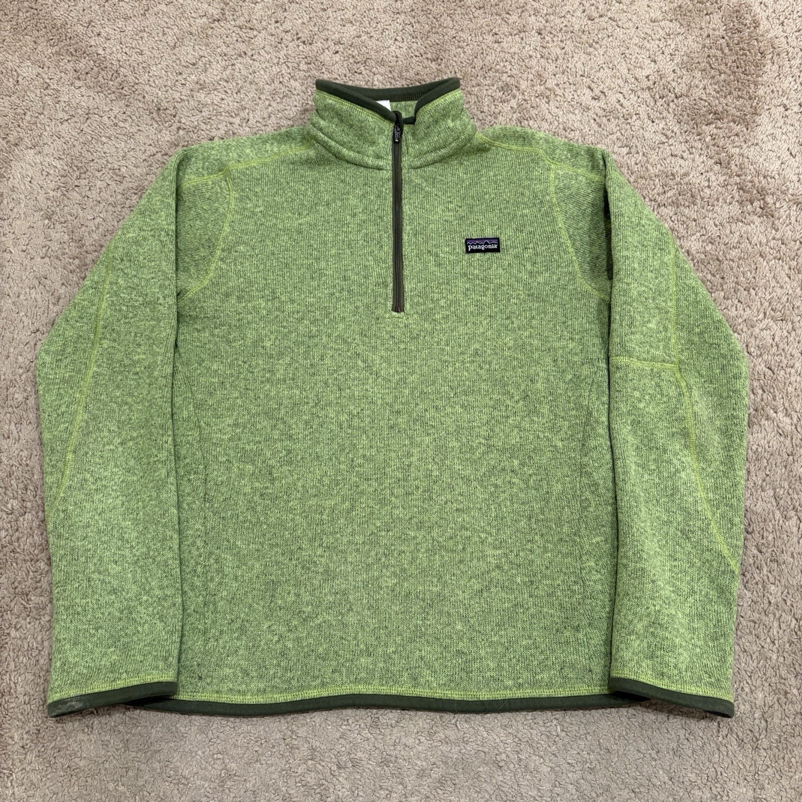 Patagonia Better Sweater 1/4th Zip Fleece Pullover Women’s Small Green Hiking