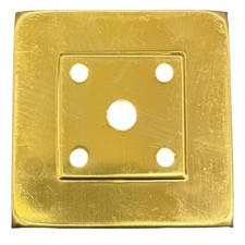 3" SQ. Vented Solid Brass Vase Cap for Lamp Fixtures Other Crafts