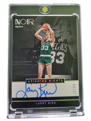2019 Panini Noir Reigning Nights Larry Bird #RN-LB 20/99