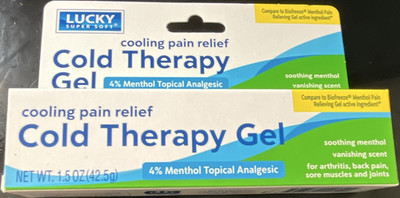 Lucky Super Soft Cooling Pain Relief Gel 4% Menthol Soothing 1.5 oz Arthritis