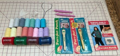 Embroidery Yarn Purr-Fect Pretty Punch dial a loop Needle Threader Booklet lot