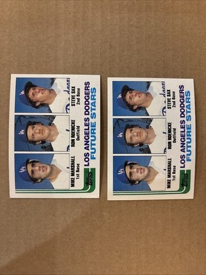 1982 Topps Future Stars Steve Sax Mike Marshall Rookie Card 681 LA Dodgers