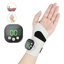 Electric Heated Wrist Hand Massager Brace w/10 Modes Carpal Tunnel Pain Relief