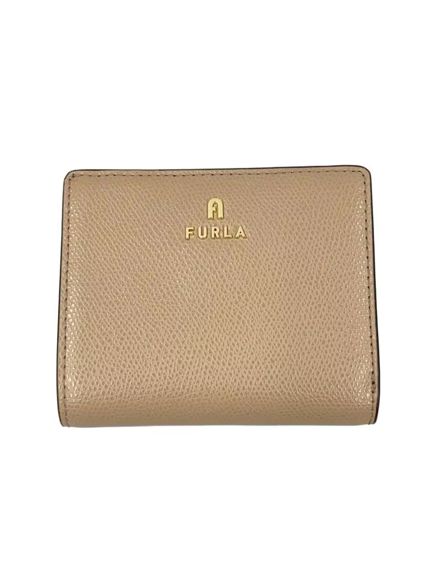 FURLA Bi-fold Wallet Leather BEG Women's