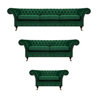 Chesterfield Sofagarnitur 3Tlg PolstermöBel GrüN Einrichtung Wohnzimmer 3+2+1