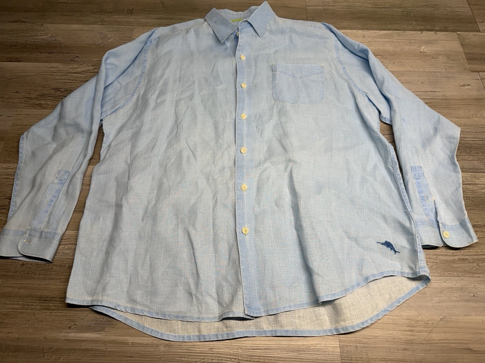 Tommy Bahama Relax 100% Linen Shirt Mens Size XLX Blue Long Sleeve Button Up
Opens in a new window o