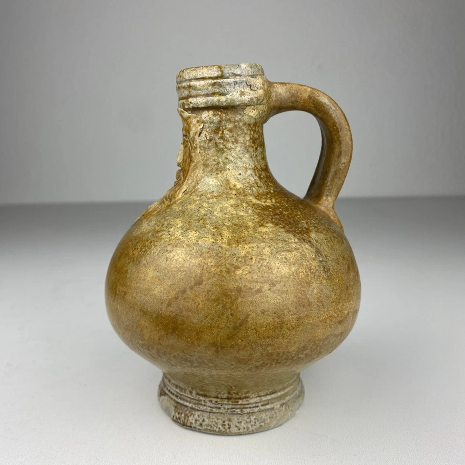 Alter Bartmannskrug Bartmannkrug Bellarmine Krug Frechen Köln Antik selten 16.17 - Bild 3 von 4