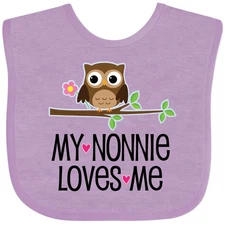 Inktastic My Nonnie Loves Me Grandchild Baby Bib Childs Clothing Shower Clothes