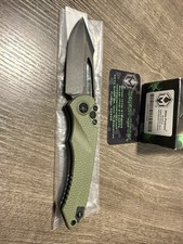 Heretic Knives Mini Pariah Manual Single Edge DLC OD Green Polymer MagnaCut