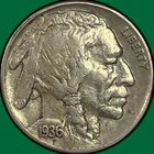 1936-S Buffalo Nickel Extremely Fine XF Coin #46099