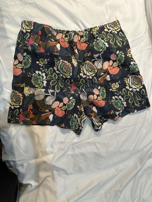 Johnny Was linen Flower shorts, paper bag top large
