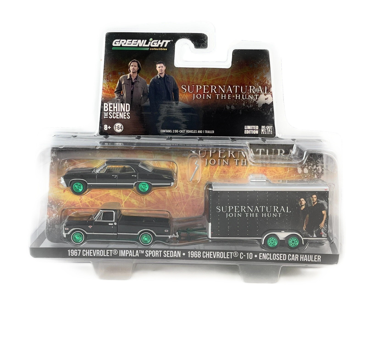 【激レア】supernatural Green Light Chase! Greenlight 1:64 Supernatural Join The Hunt Trailer Set 1967