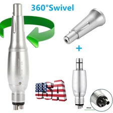 USA Dental Hygiene Prophy Handpiece Air Motor 4Holes 4:1 Nose Cone 360°Swivel
