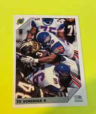 1992 Ultimate World League #123 TV Schedule 4 Football Card - WLAF