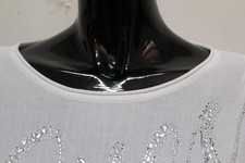 Pull GUESS Décolleté Une épaule - Taille M - Blanc Argenté - Très Bon état Occasion