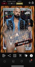 Digital WWE Slam Cosmic Chrome 25 LE Orange Signature Facsimile Shawn Spears
