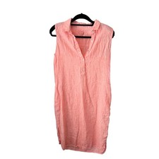 Artisan NY Linen Sleeveless Shirt Dress M Cor...
