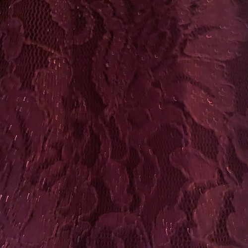 NW Nightway Glitter Long Formal Evening Dress Gown Burgundy Red Size UK14 EU10 - Picture 4 of 5