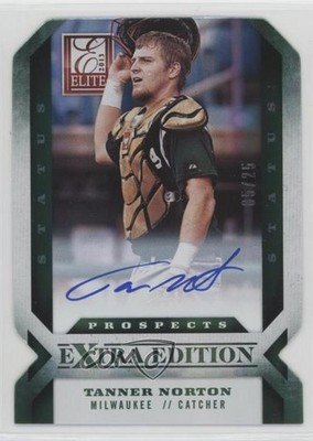 2013 Panini Elite Extra Edition 5/25 Tanner Norton #199 Auto 1f1