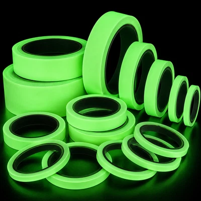 Glow In The Dark Sticky Tape Self Adhesive Luminous Safety Film Sticker Roll - Image 1 of 4