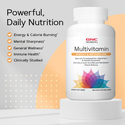 GNC Women's Multivitamin Energy & Metabolism - 90 Caplets EXP 04/27